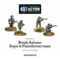 British Airborne Flamethrower and sniper teams