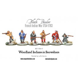 Woodland Indians in snowshoes