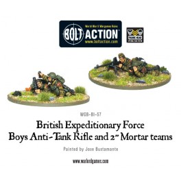 BEF anti-tank rifle and 2" light mortar teams