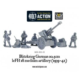 Blitzkrieg German 10.5cm leFH 18 medium artillery (1939-42)