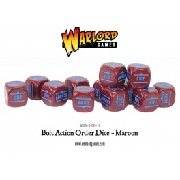 Bolt Action Orders Dice packs - Maroon