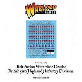 British 51st (Highland) Infantry Division decal sheet