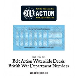 British War Department numbers British War Department numbers