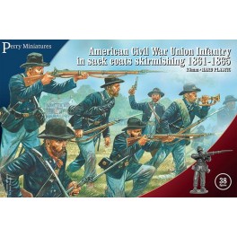 American Civil War Union Infantry in sack coats skirmishing 1861-65