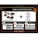 WE-SET-03 pack de village grec avec des civils