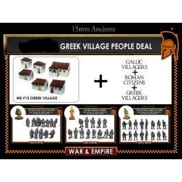 WE-SET-03 pack de village grec avec des civils