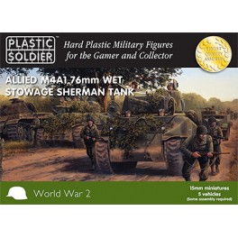 15mm Easy Assembly Sherman M4A1 76mm Wet Tank