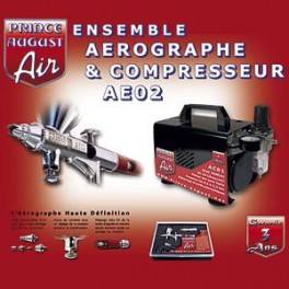 AE02+ Ensemble Aérographe et compresseur HD